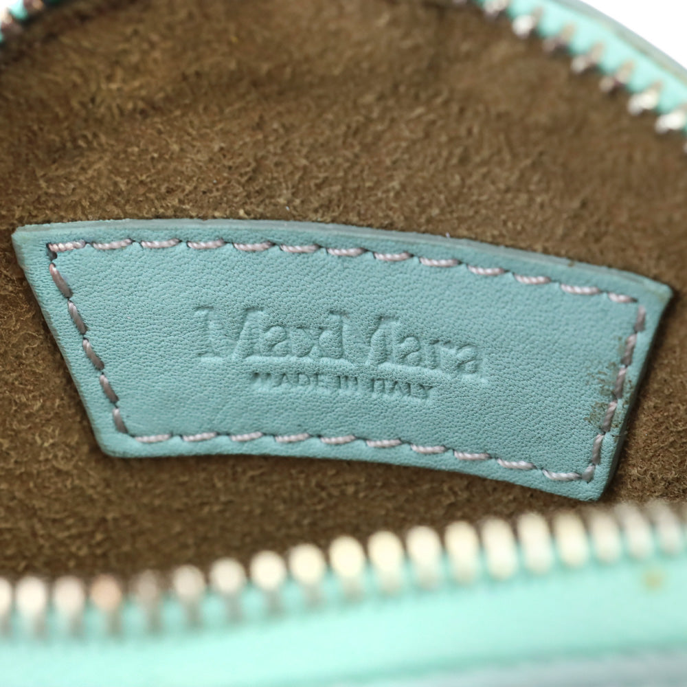 Max Mara Verde Acqua Destino Round Neck Coin Purse