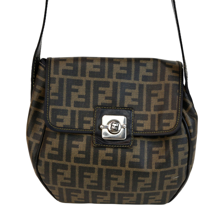 Fendi Vintage Zucca Coated Canvas Crossbody Bag