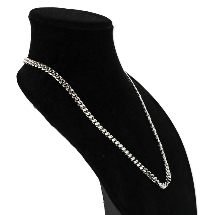 Melinda Maria Silver-Tone Cuban Chain Link Necklace