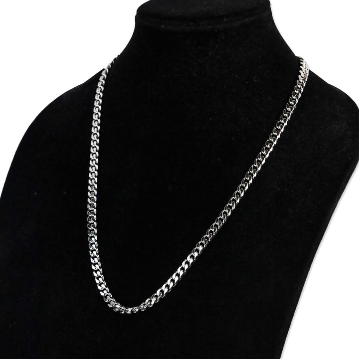 Melinda Maria Silver-Tone Cuban Chain Link Necklace