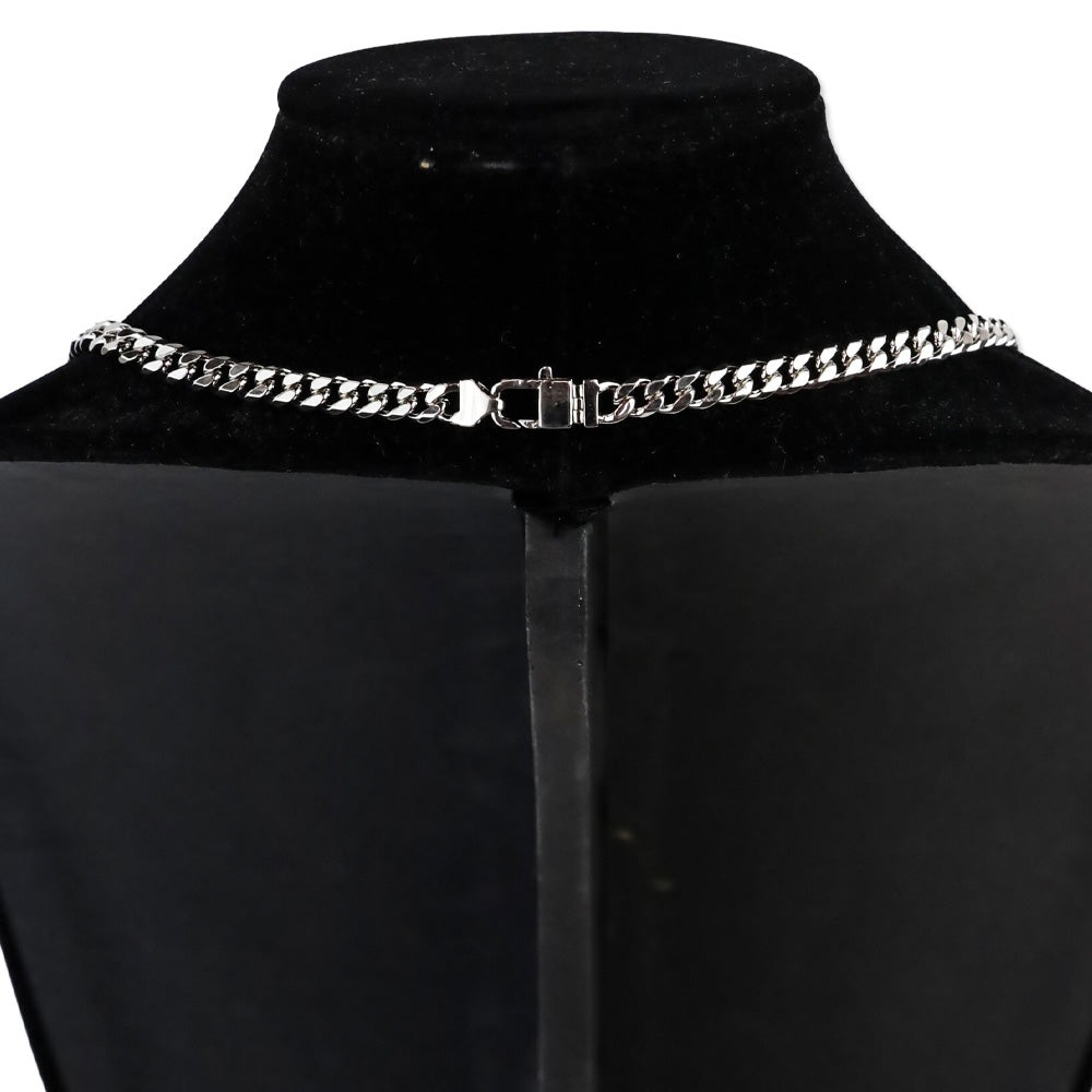 Melinda Maria Silver-Tone Cuban Chain Link Necklace