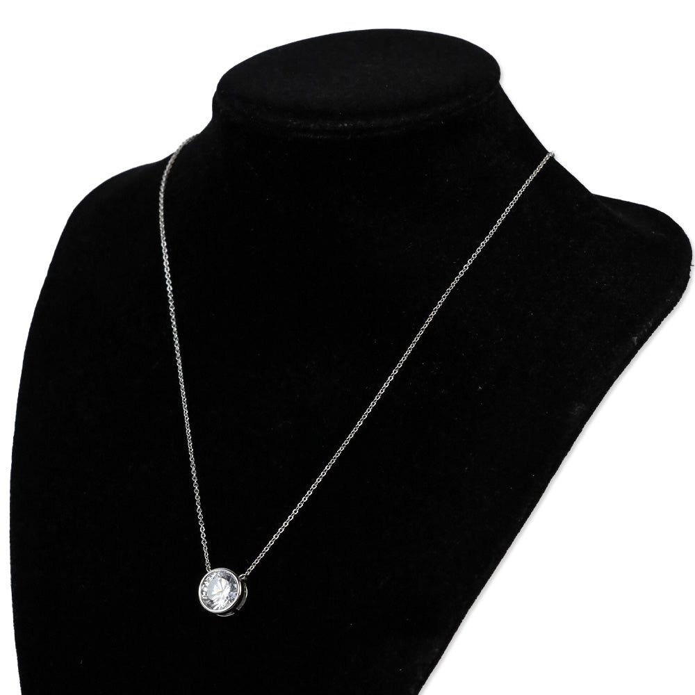 Melinda Maria Silver and White Diamondettes Mama Baroness Pendant