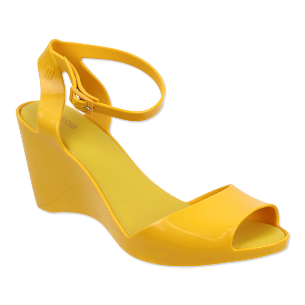 Melissa Yellow Blanca Jelly Wedge Sandal
