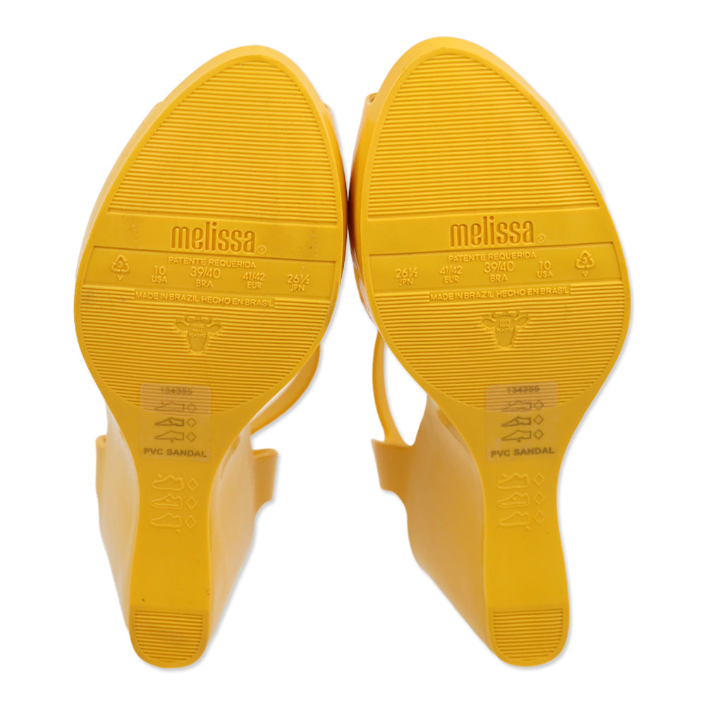 Melissa Yellow Blanca Jelly Wedge Sandal