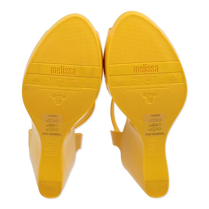 Melissa Yellow Blanca Jelly Wedge Sandal