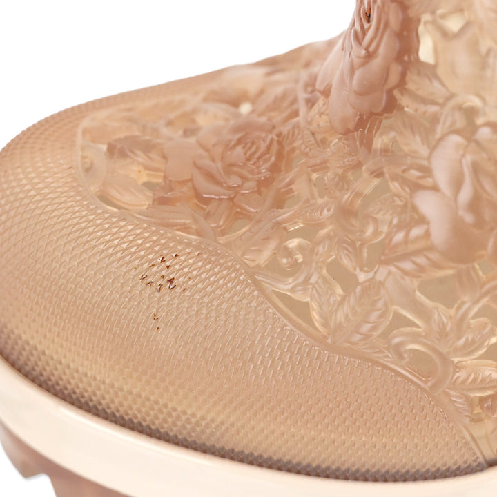 Melissa + Alexandre Herchcovitch Clear Beige Jelly Flower Boot