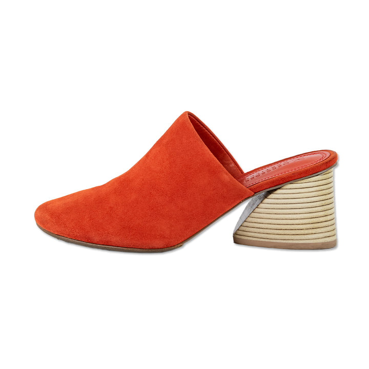 Mercedes Castillo Abia Orange Suede Mules