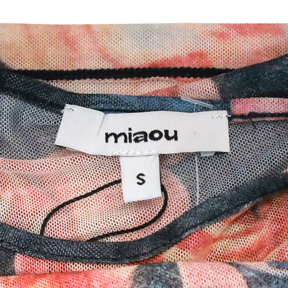 Miaou Decades Rose Power Mesh Long Sleeve Top