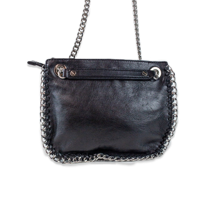 Michael Kors Black Leather Chain Trim Shoulder Bag