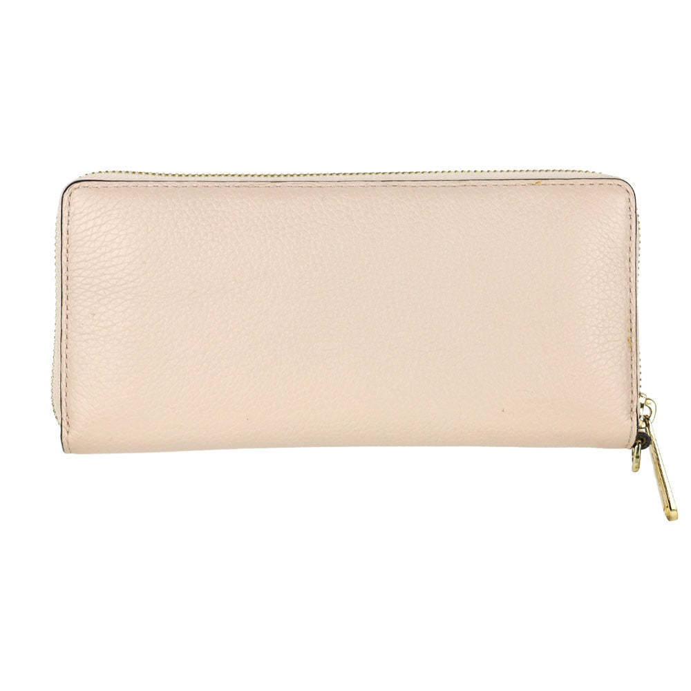 Michael Kors Blush Pink Pebble Leather Continental Wallet Wristlet