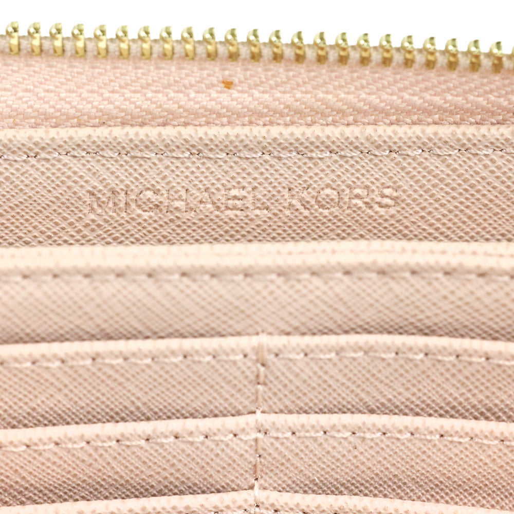 Michael Kors Blush Pink Pebble Leather Continental Wallet Wristlet