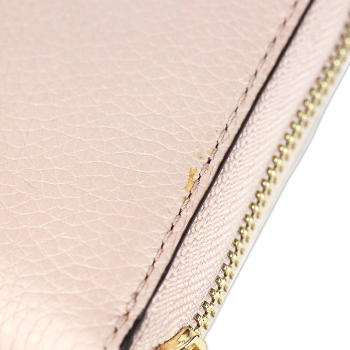 Michael Kors Blush Pink Pebble Leather Continental Wallet Wristlet