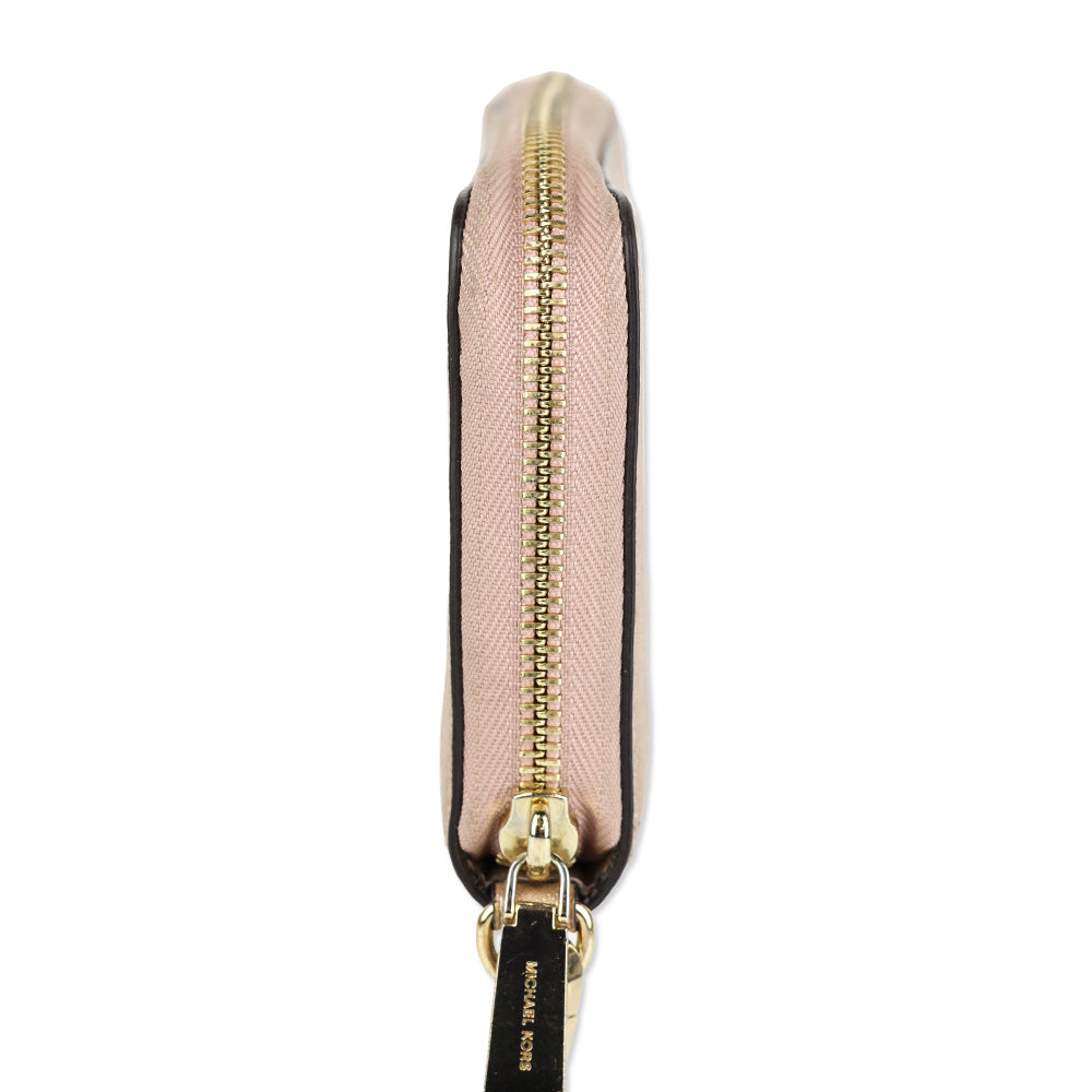 Michael Kors Rose Gold Large Saffiano Leather Smartphone Wristlet