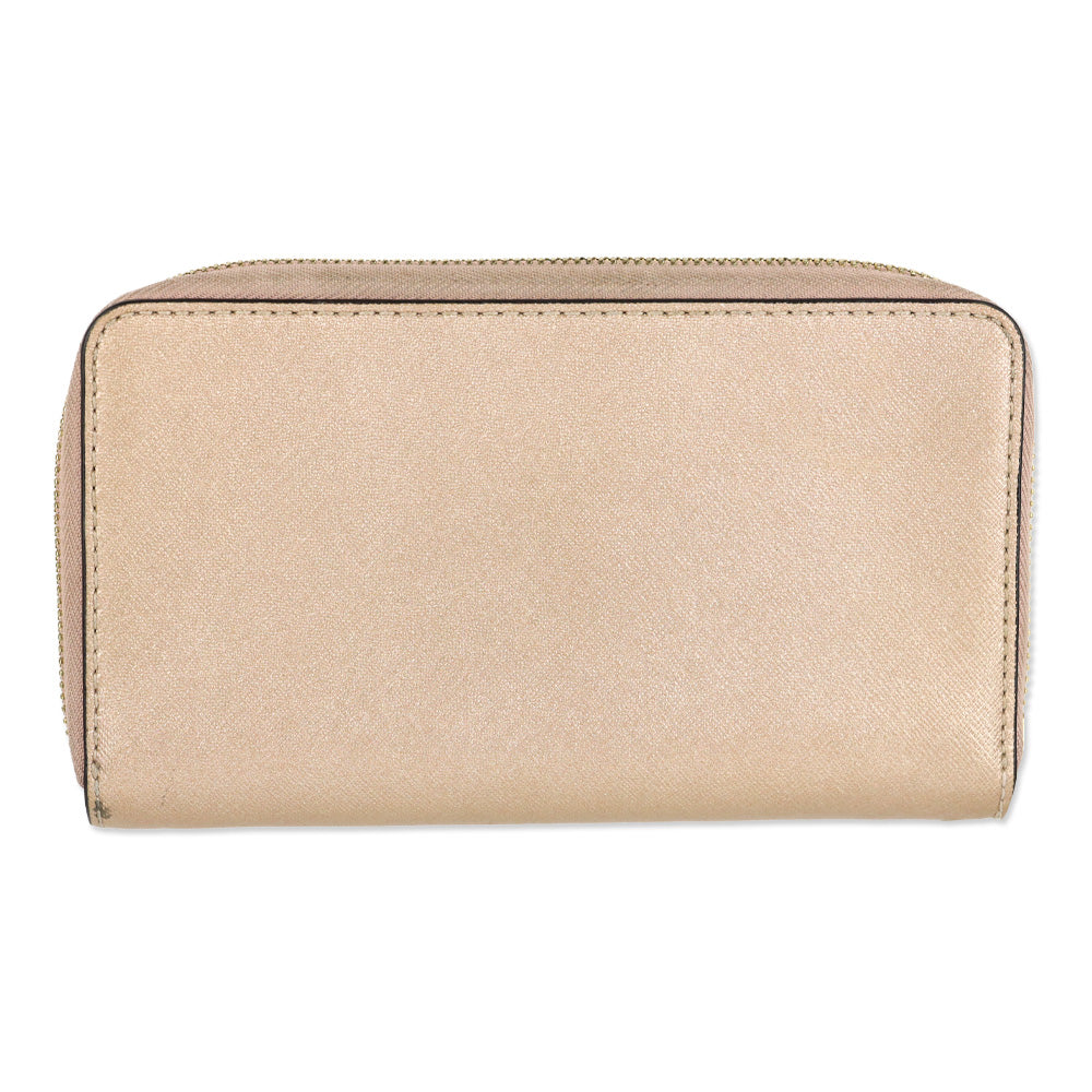 Michael Kors Rose Gold Large Saffiano Leather Smartphone Wristlet