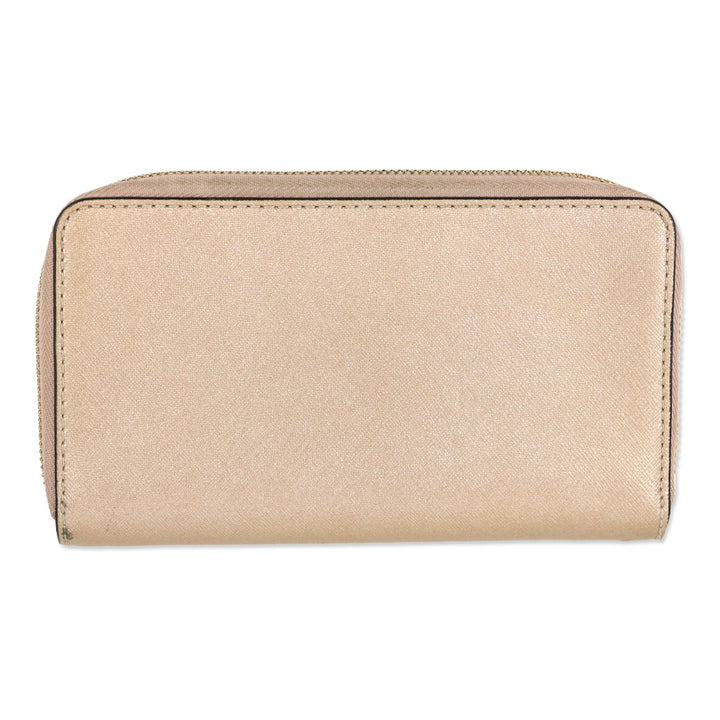 Michael Kors Rose Gold Large Saffiano Leather Smartphone Wristlet