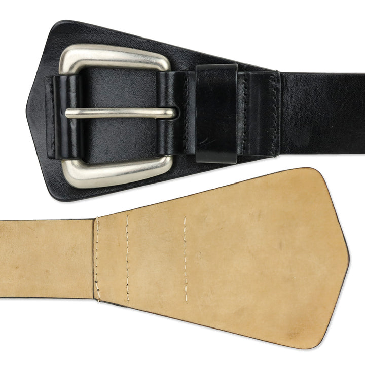Michael Kors Wide Black Leather Belt