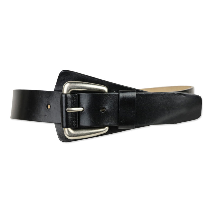 Michael Kors Wide Black Leather Belt