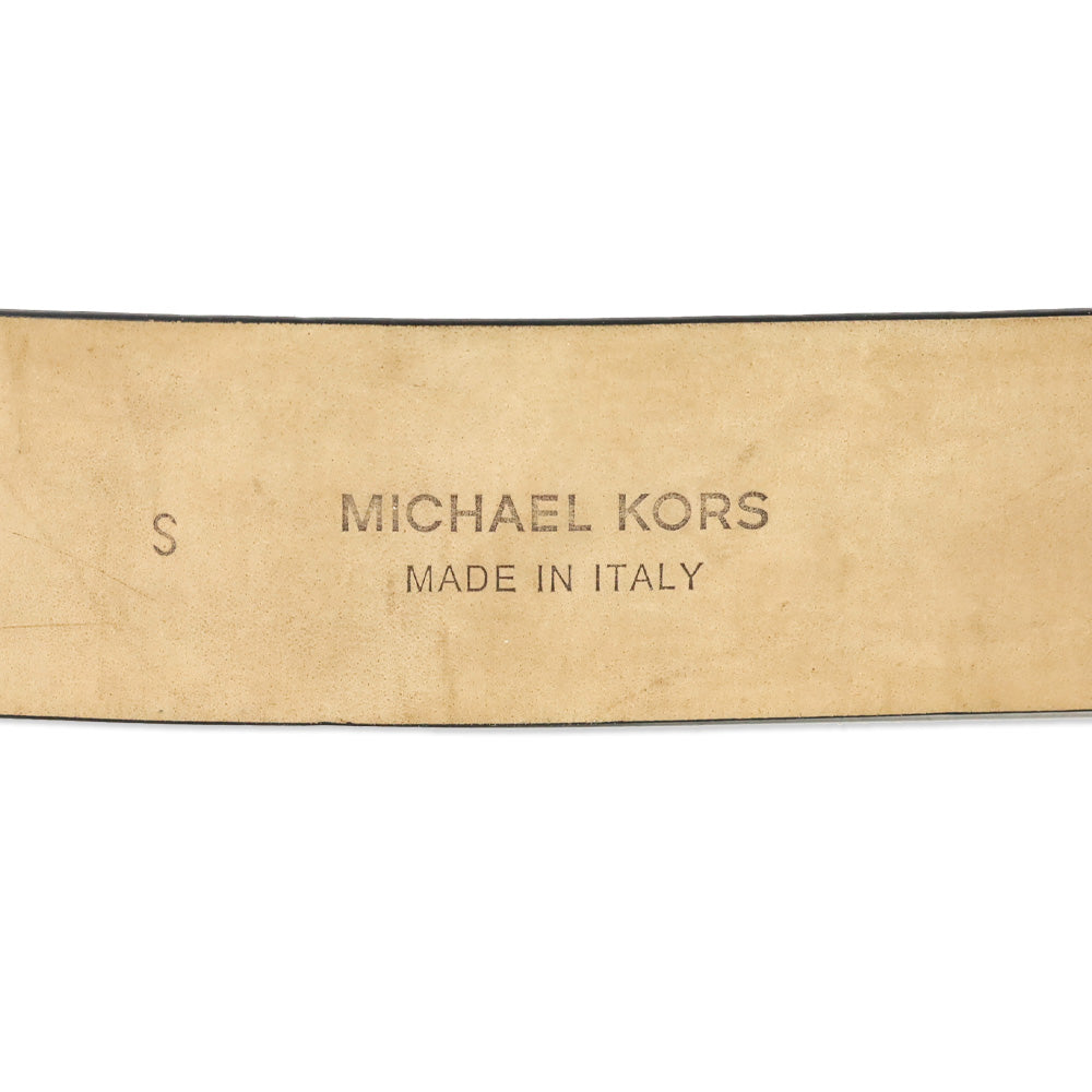 Michael Kors Wide Black Leather Belt