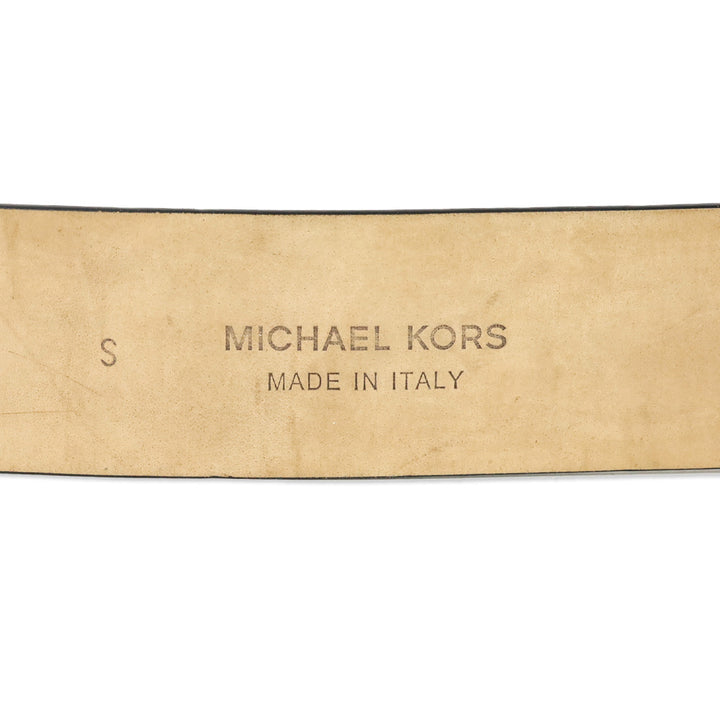 Michael Kors Wide Black Leather Belt