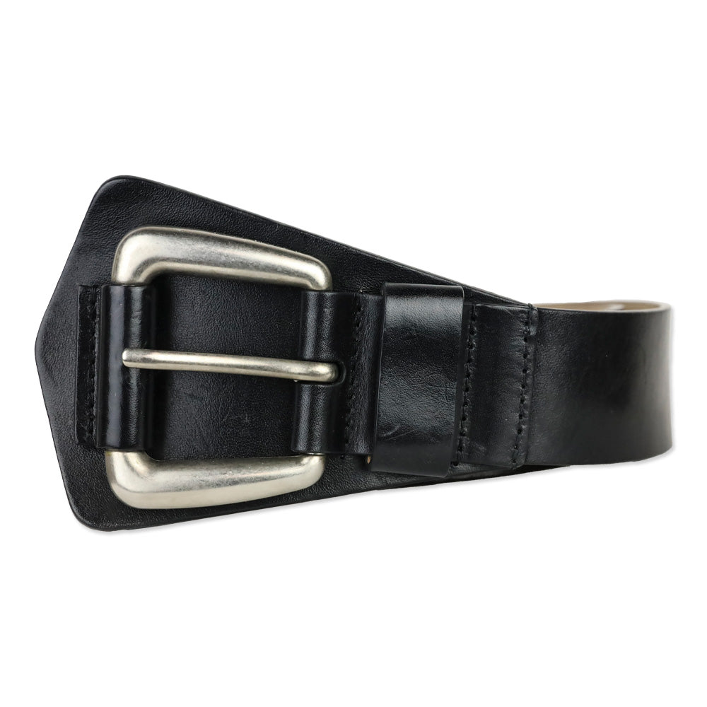 Michael Kors Wide Black Leather Belt