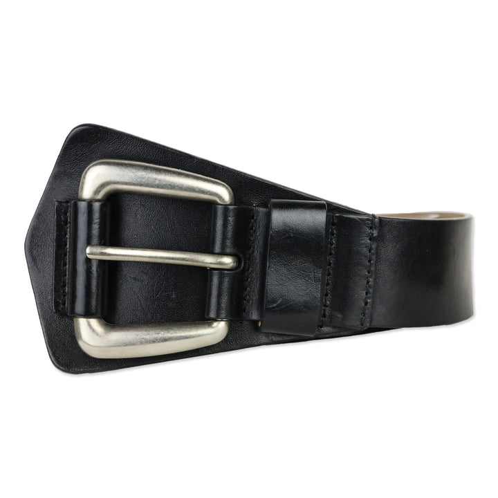 Michael Kors Wide Black Leather Belt