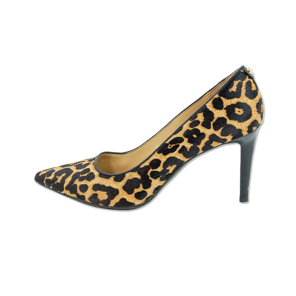 Michael Michael Kors Leopard Print Calf Hair Pointed Toe Heels