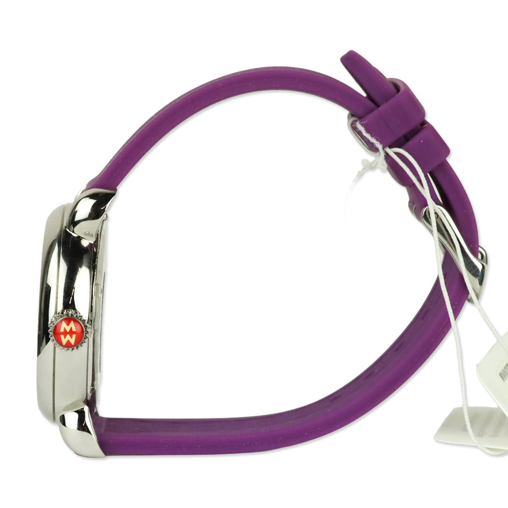 Michele CSX Grand Carousel Watch with Purple Silicone Band