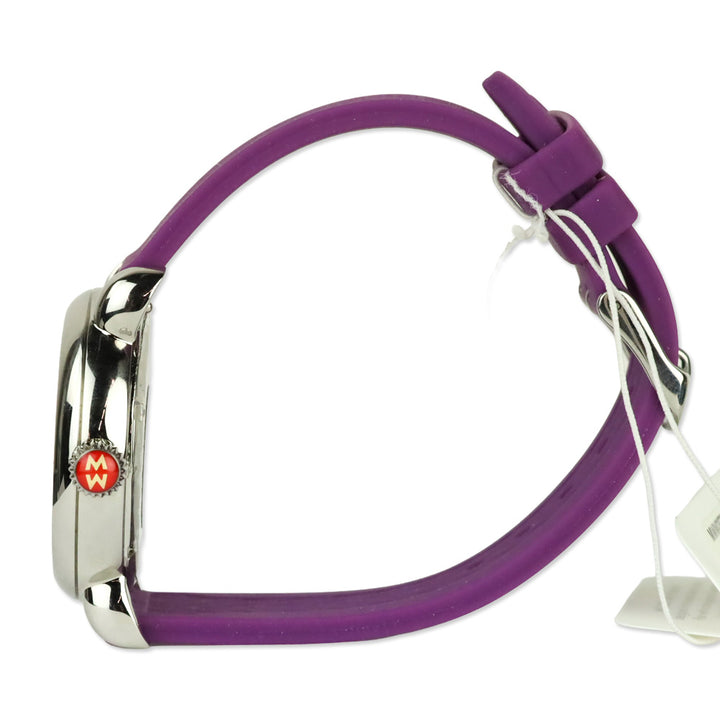 Michele CSX Grand Carousel Watch with Purple Silicone Band