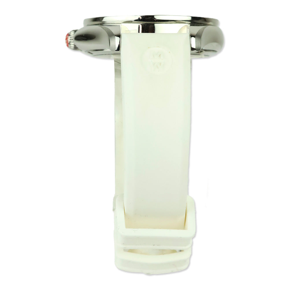 Michele Cape Silver Dial Silicone Watch