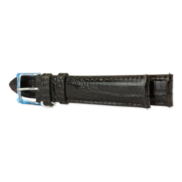 Michele Chocolate Glossy Lizard Leather 18mm Watch Band