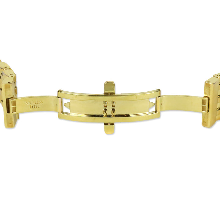 Michele Deco Day Gold-Plated Diamond Dial Watch