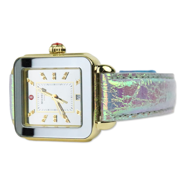 Michele Deco Sport Two-Tone Topaz Dial Watch