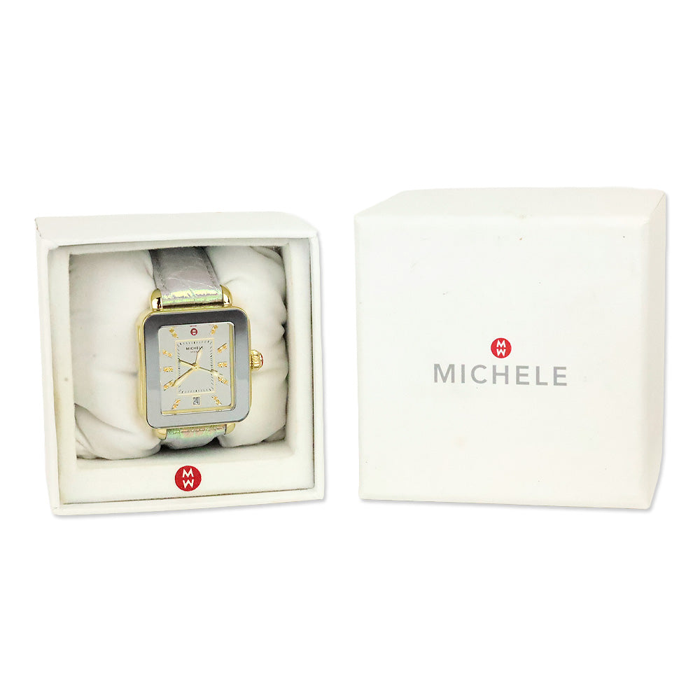 Michele Deco Sport Two-Tone Topaz Dial Watch