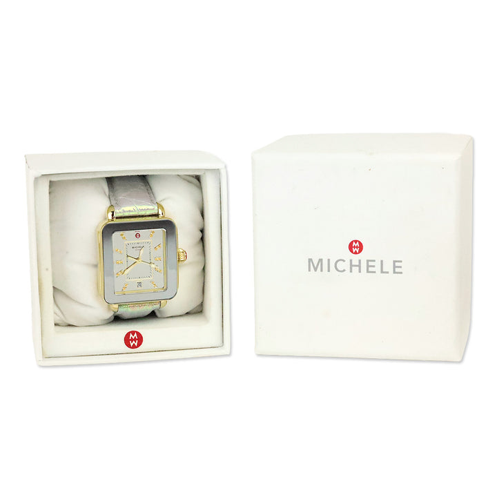 Michele Deco Sport Two-Tone Topaz Dial Watch