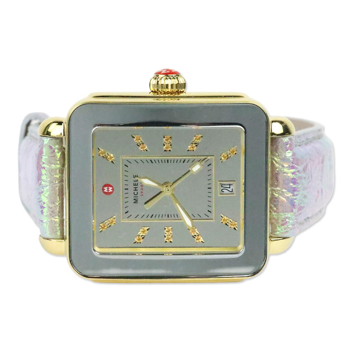 Michele Deco Sport Two-Tone Topaz Dial Watch