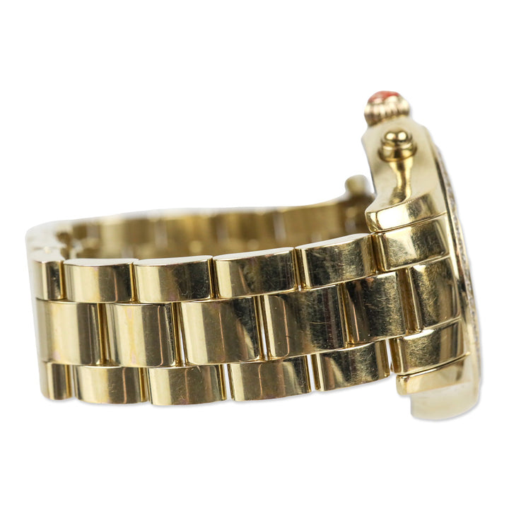 Michele Jetway Diamond Gold Watch