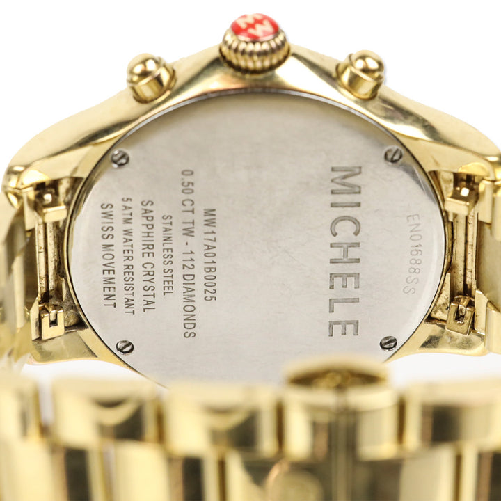 Michele Jetway Diamond Gold Watch