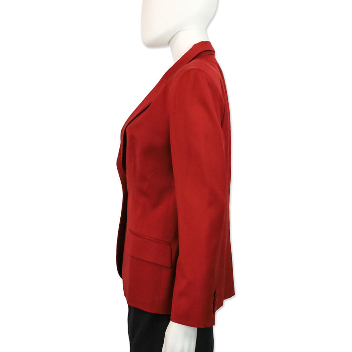 Miguel Adrover SS 2001 Red Wool Single Button Blazer