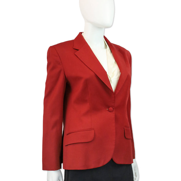 Miguel Adrover SS 2001 Red Wool Single Button Blazer