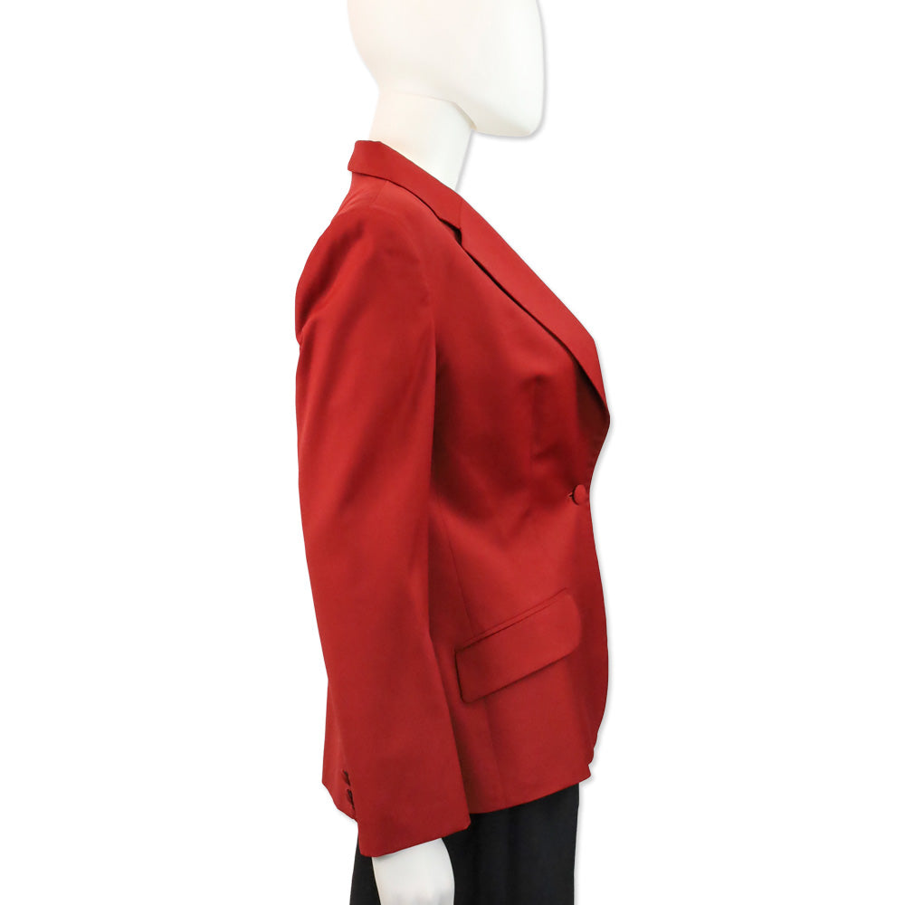 Miguel Adrover SS 2001 Red Wool Single Button Blazer