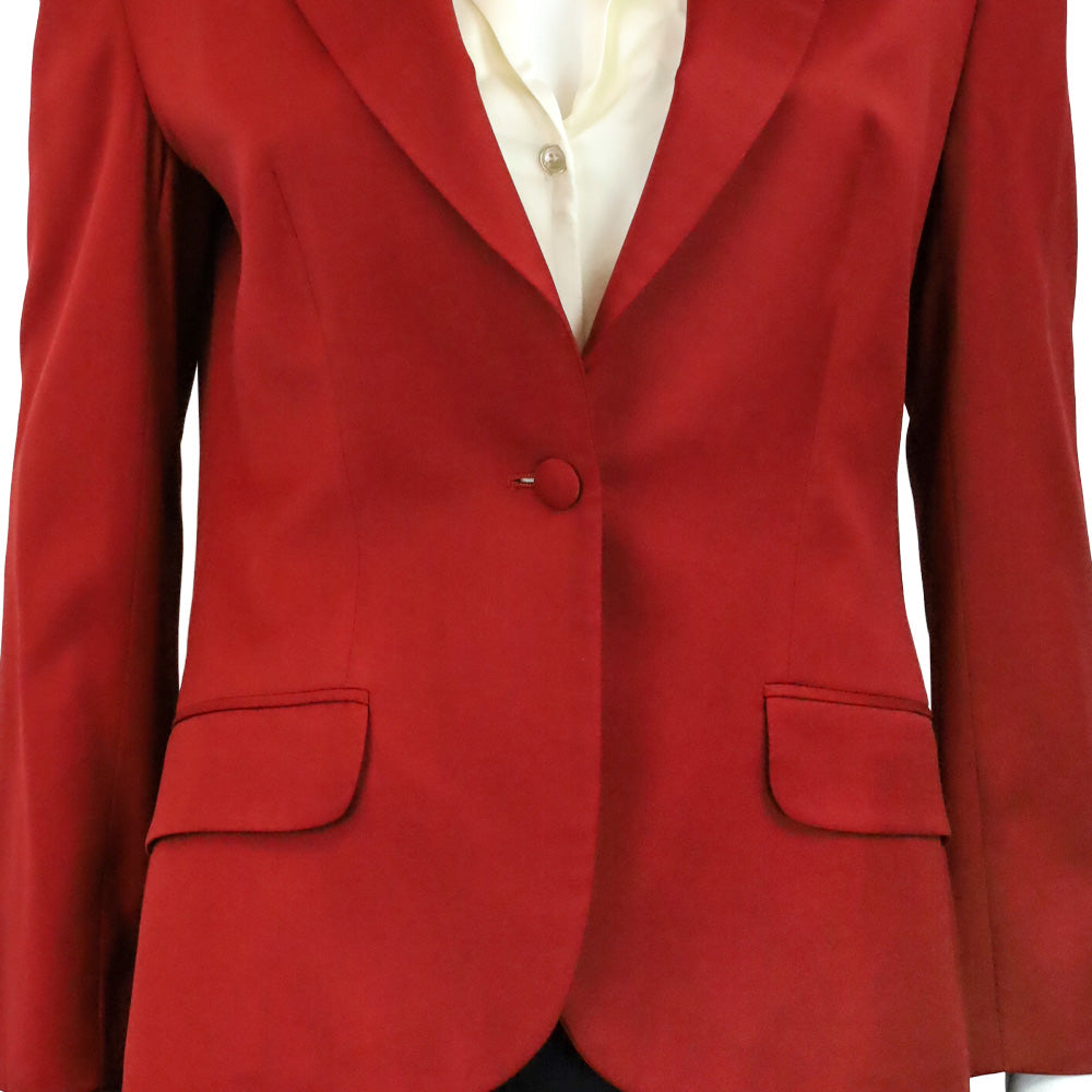 Miguel Adrover SS 2001 Red Wool Single Button Blazer