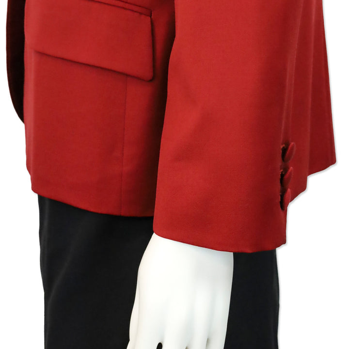 Miguel Adrover SS 2001 Red Wool Single Button Blazer