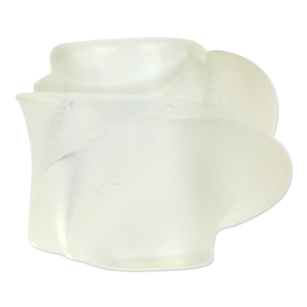 Mikal Jon Bayanihan Modernist Twisted Frosted Lucite Cuff