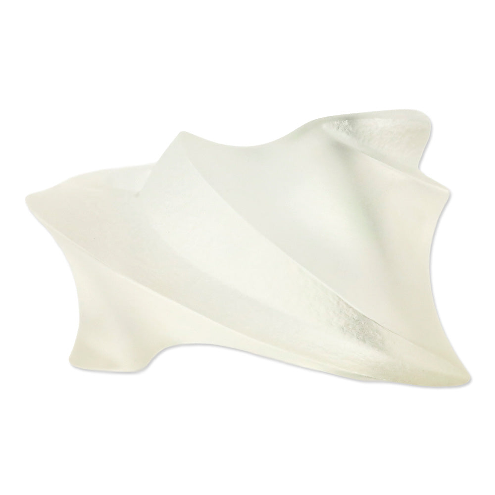 Mikal Jon Bayanihan Modernist Twisted Frosted Lucite Cuff
