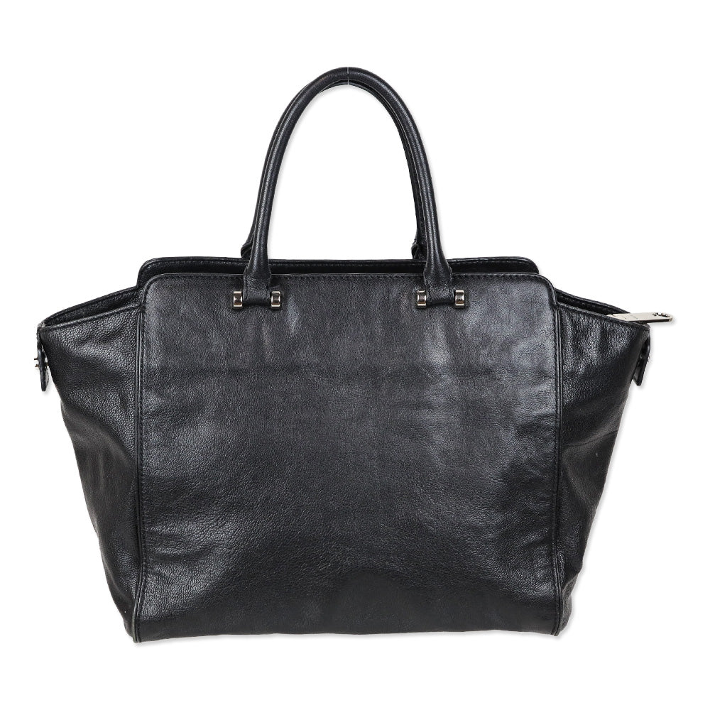 Milly Black Leather Tote