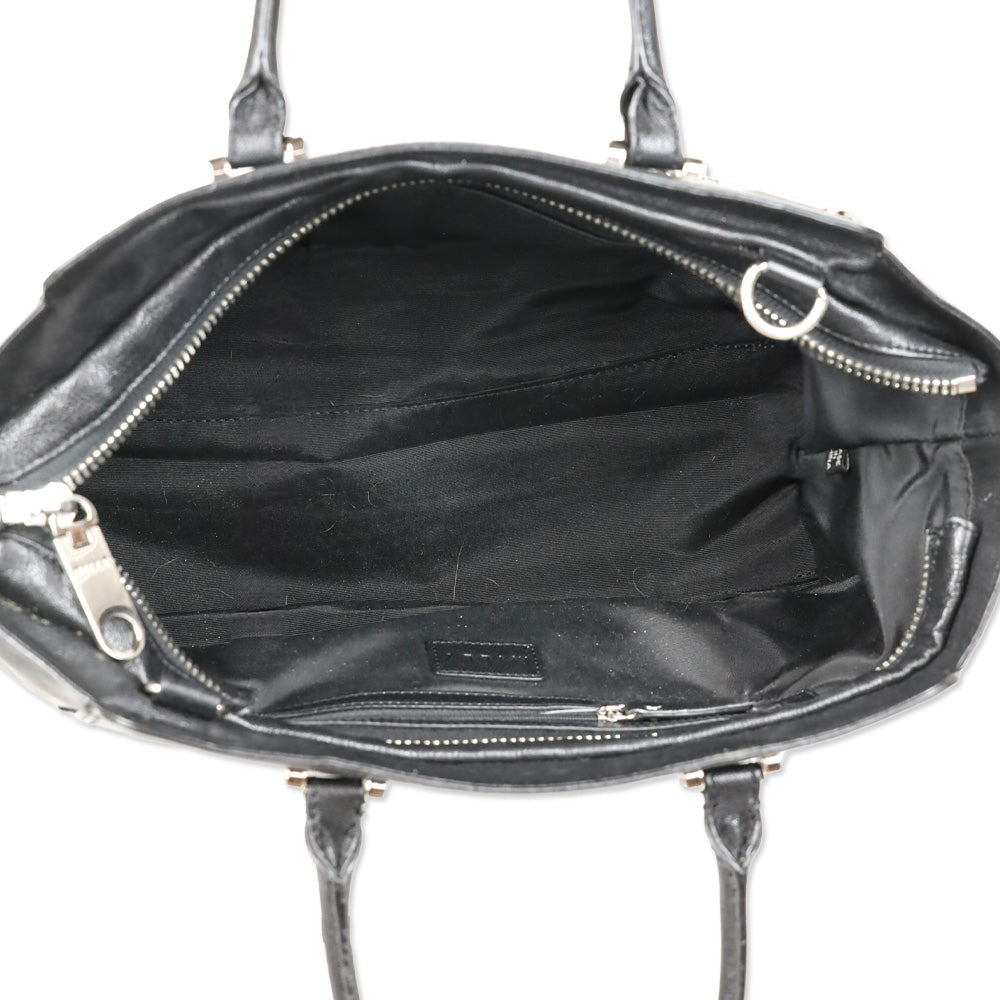 Milly Black Leather Tote