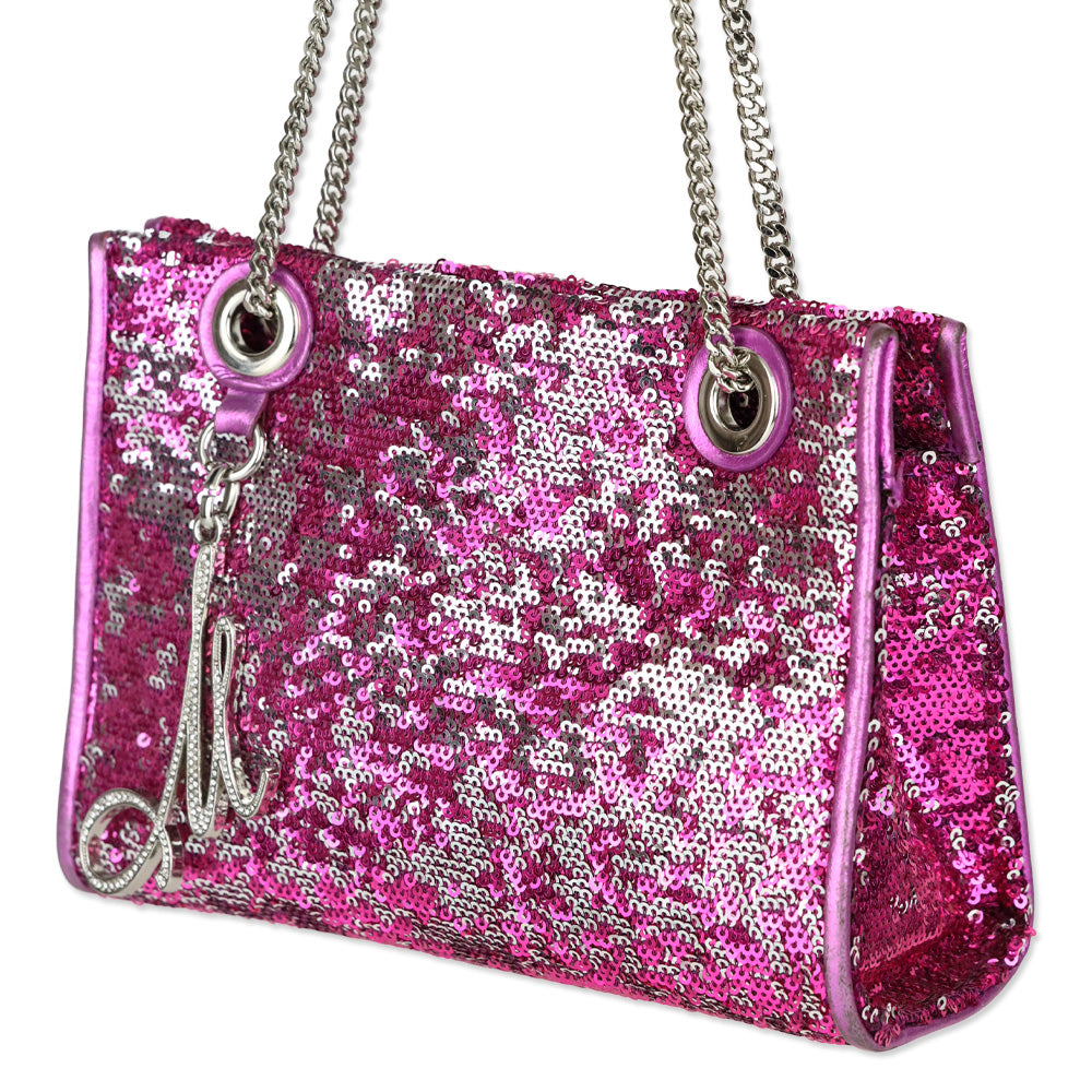 Milly Purple/Silver Sequin Crossbody Bag