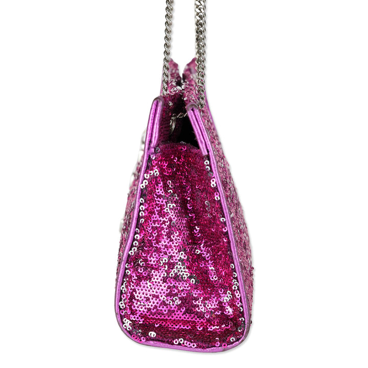 Milly Purple/Silver Sequin Crossbody Bag