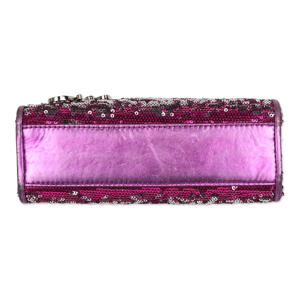 Milly Purple/Silver Sequin Crossbody Bag