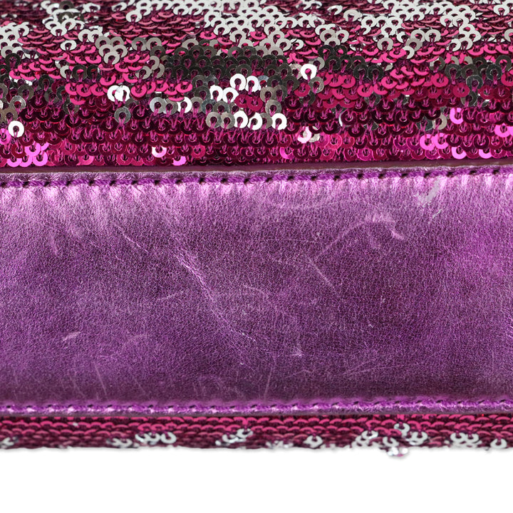 Milly Purple/Silver Sequin Crossbody Bag